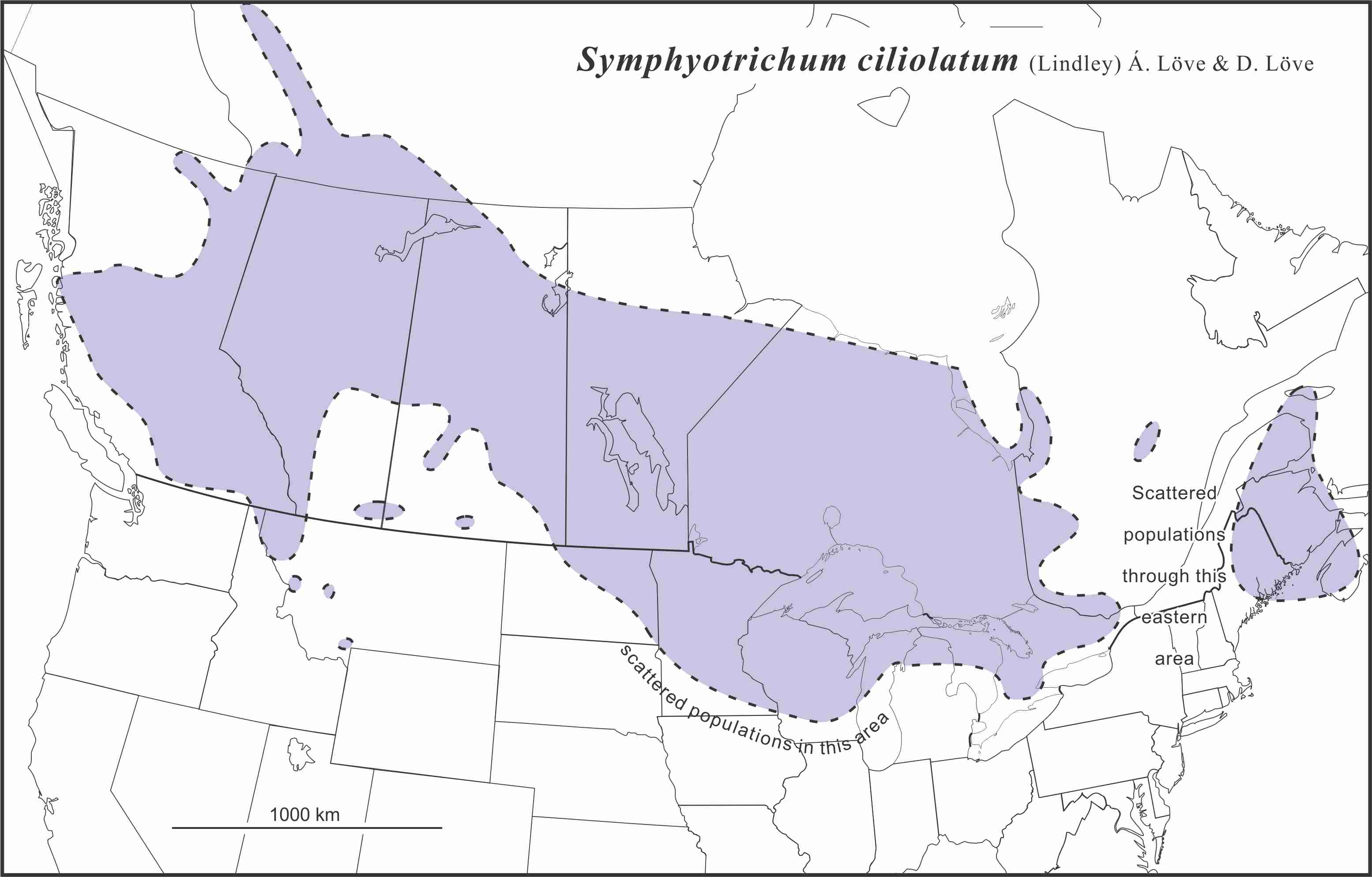 Symphyotrichum ciliolatum range draft JCS