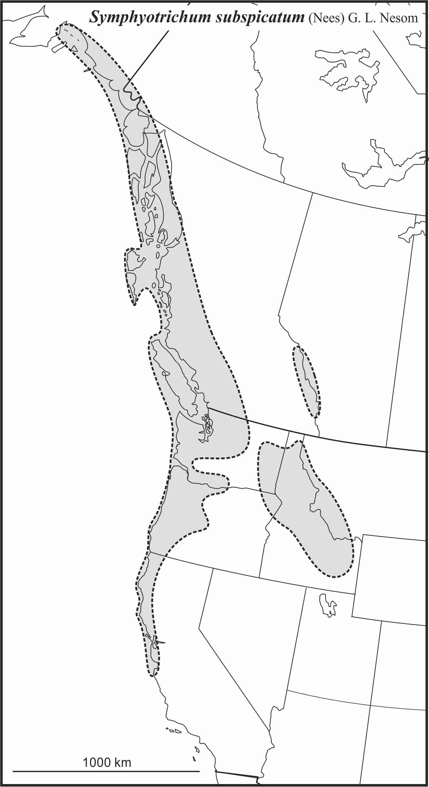 Symphyotrichum subspicatum range map draft JCS