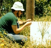 J Semple doing field work 1975
