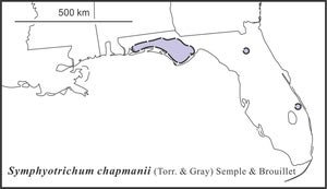 Symphyotrichum chapmanii range JCS