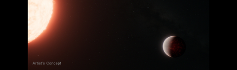 Artist's concept of lava planet with atmosphere