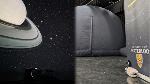 Photo of the exterior and interior of the Astro-Bubble