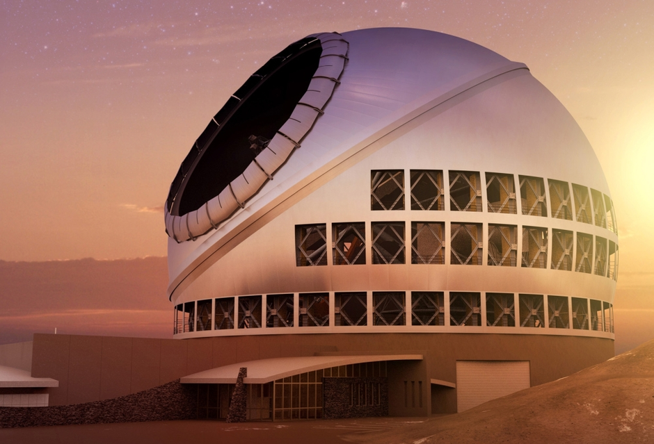 Artist's view of the Thirty Meter Telescope