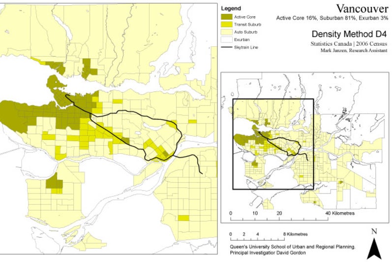 Suburban nature of Vancouver, using Gordon’s “Density” method.
