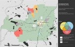 Edmonton's built form and commute map.