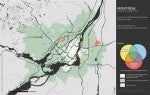 Montreal's built form and commute map.