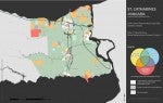 St. Catharines and Niagara's built form and commute map.