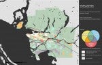 Vancouver's built form and commute map.