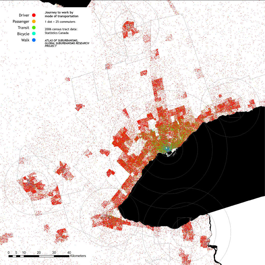 Greater Toronto Area: Journey to work by mode of transportation