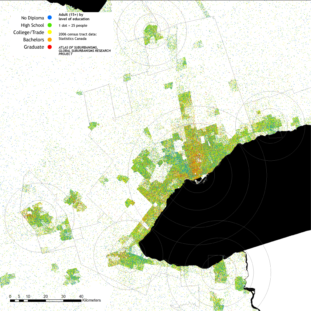 Greater Toronto Area: Adult (15+) by level of education