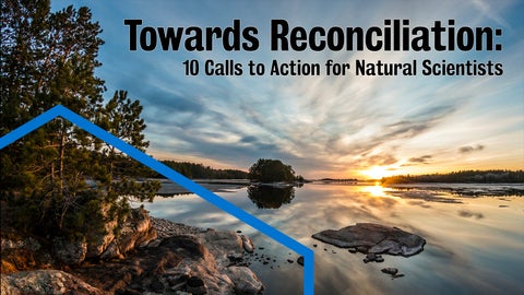 Towards Reconciliation: 10 Calls to Action for Natural Scientists. Photo of sunrise over northern lake.
