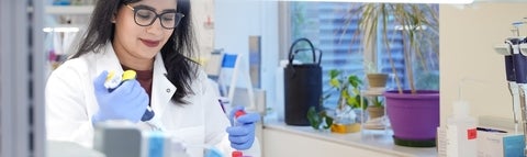 Firyal Ramsan in the lab.