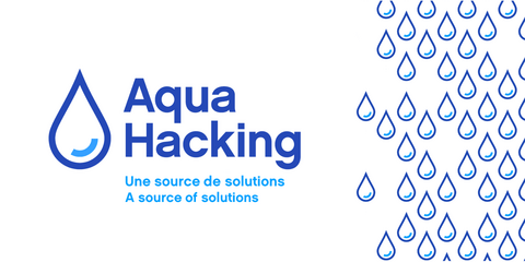 AquaHacking a source of solutions/une source de solutions with image of water droplets