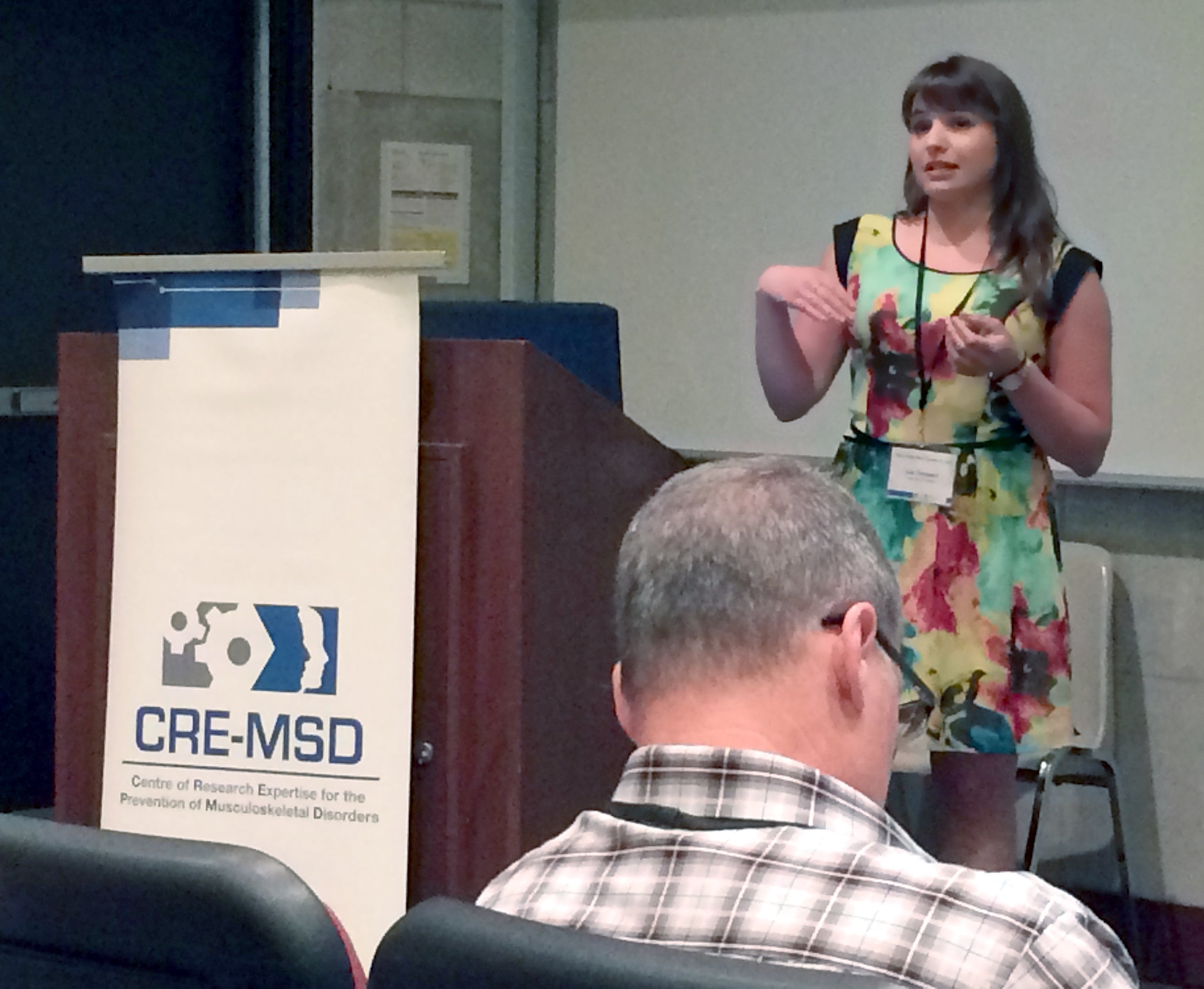 Liana Tennant presenting at the CRE-MSD conference
