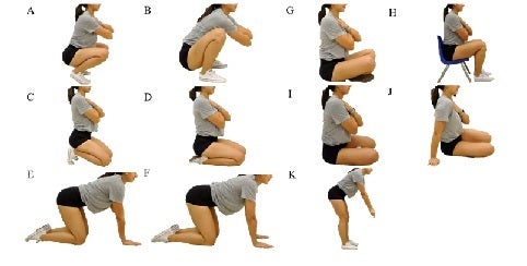 11 high knee flexion childcare simulation postures