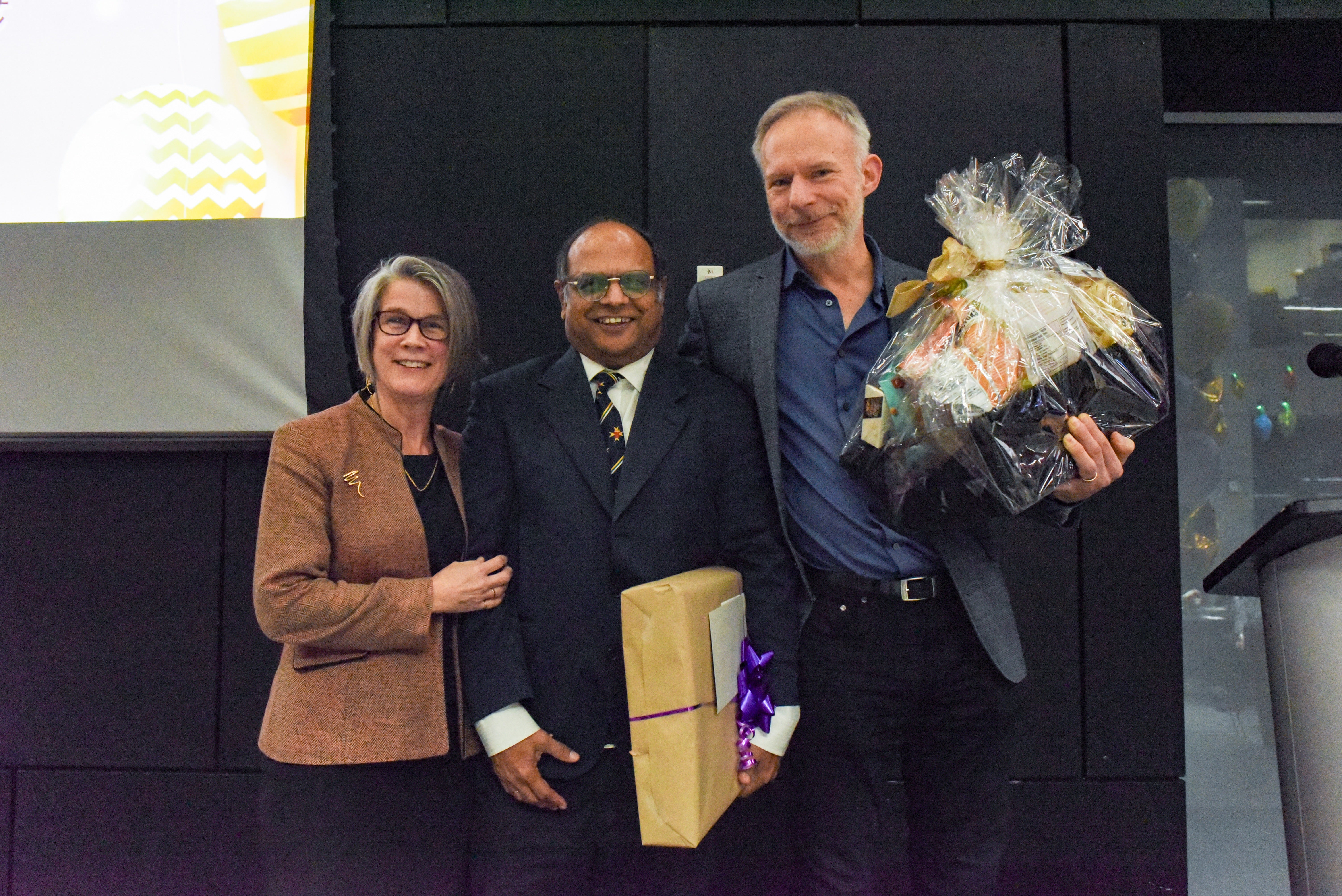 Left to right: Dr. Lisa Aultman-Hall, Dr. Kumaraswamy Ponnambalam, Dr. Paul Fieguth