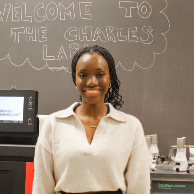 Eugenia in the Charles Lab