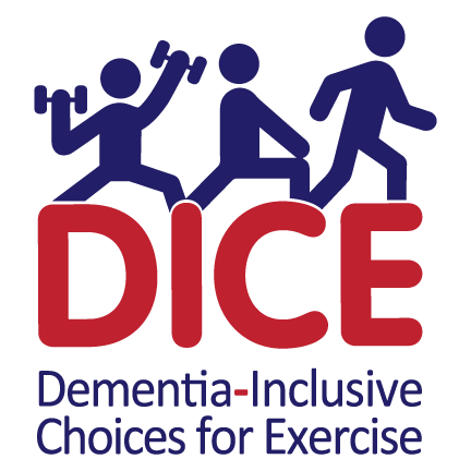 Dementia-Inclusive Choices for Exercise logo showing different types of exercise