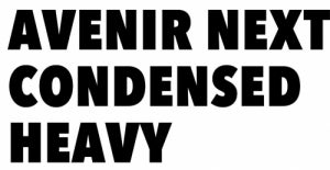 Typography sample of Avenir Next Condensed Heavy