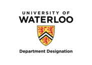 University of Waterloo logo Department Designation Vertical