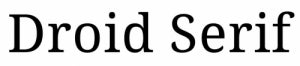 Droid Serif typeface sample