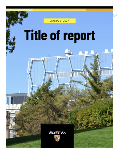Report template cover page example