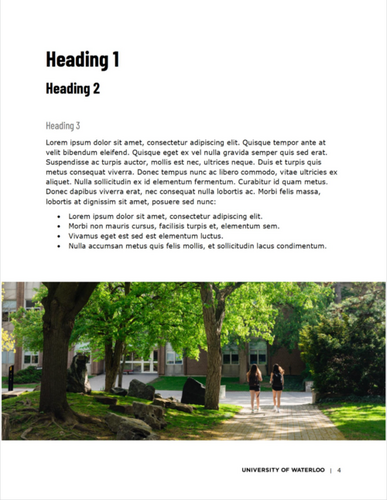 Report template page example