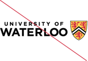 University of Waterloo logo - improper positioning of the shield