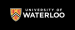 University of Waterloo logo - horizontal (preferred), colour reversed