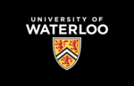 University of Waterloo logo - vertical, colour reversed