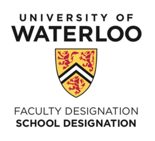 A vertical lockup with the faculty and school names beneath the University logo.