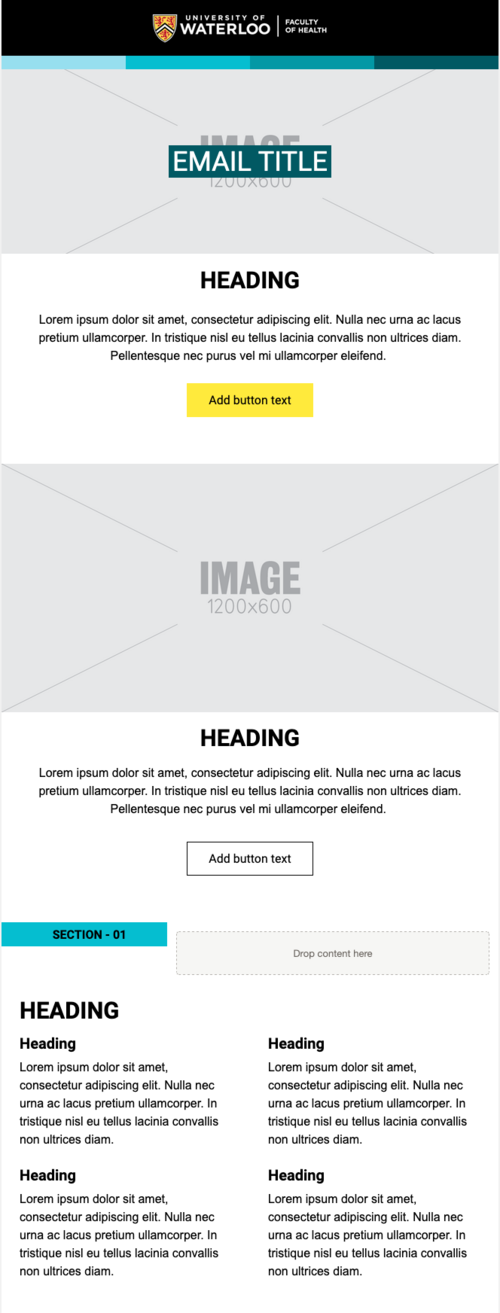 Faculty of Health branded email template