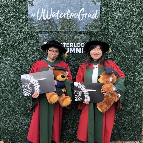 Dr. Nan Chen and Dr. Wen Wu attended the convocation on Oct. 26, 2019