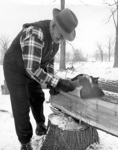 Simeon martin chopping wood