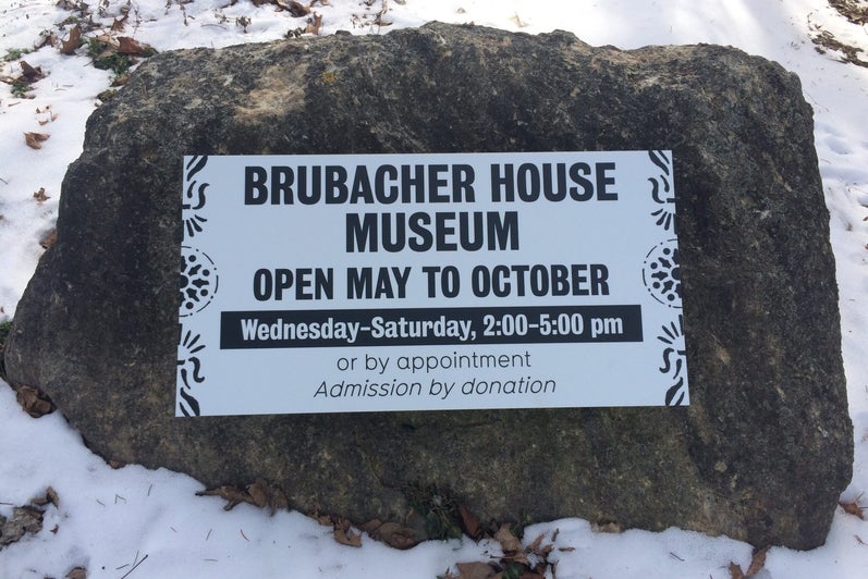 Brubacher House Museum sign