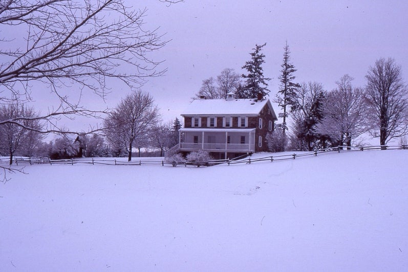 Winter scene of brubacher house