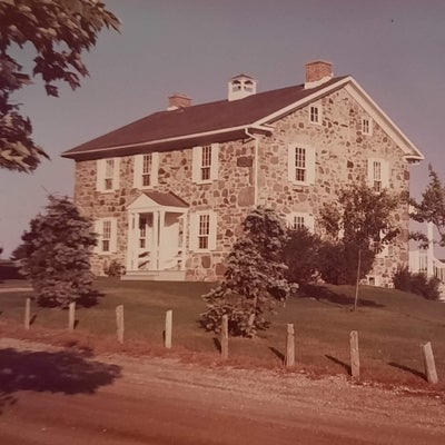 a vintage photo of Brubacher House from 1982
