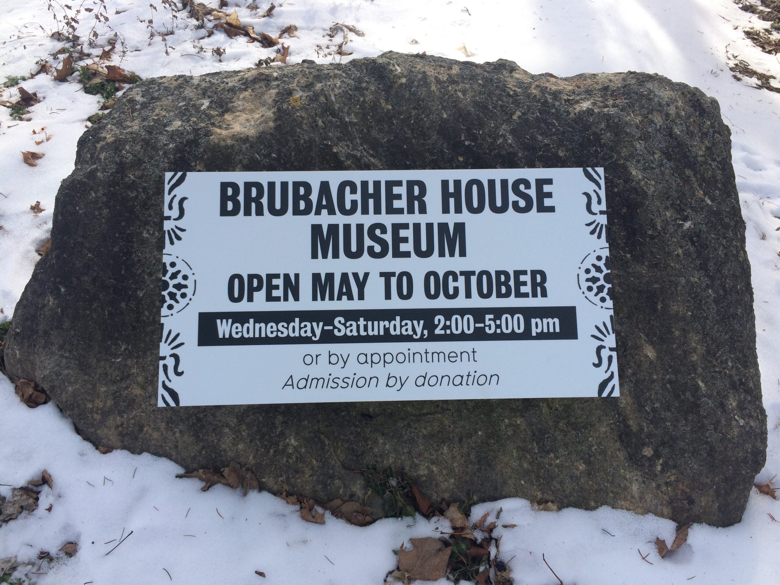 Brubacher House Museum sign