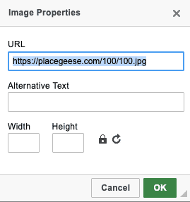 screenshot of the image properties pop-up that allows you to add alt text
