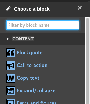 examples of layout builder blocks