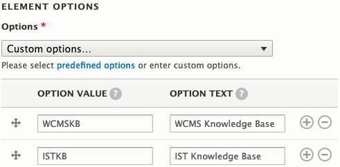 showing the option value and option text setup of the select element