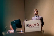 Undergraduate student Frank Corapi at ARVO