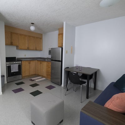 UWP suite kitchen and seating area