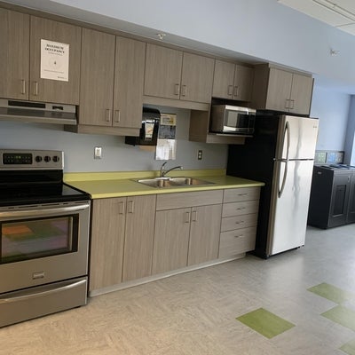 Claudette Millar Hall communal floor kitchen and lounge