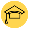 Graduate hat icon.