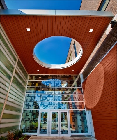 Entrance to the Optometry building at the University of Waterloo.