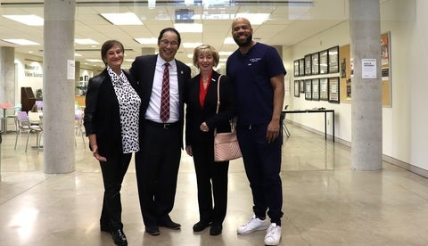 Marta Witer, Stan woo, Judy Sgro, and Andre Stanberry stand together