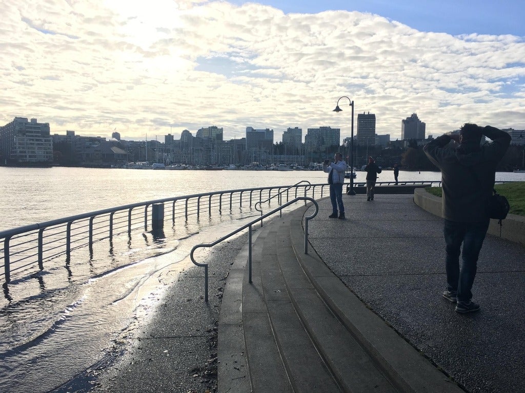 2017 King Tide event in Yaletown, Vancouver BC