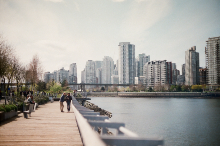 People on a boardwalk in Vancouver