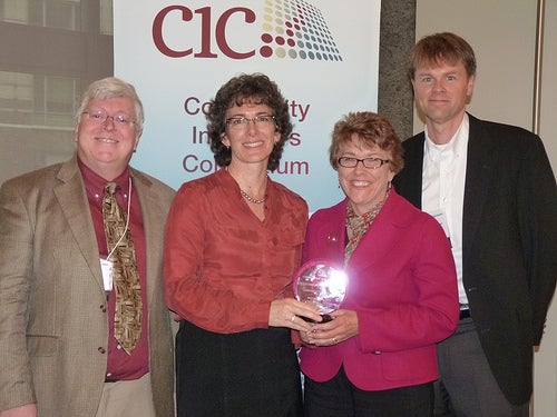 group photo accepting CIC award in Chicago, 2013